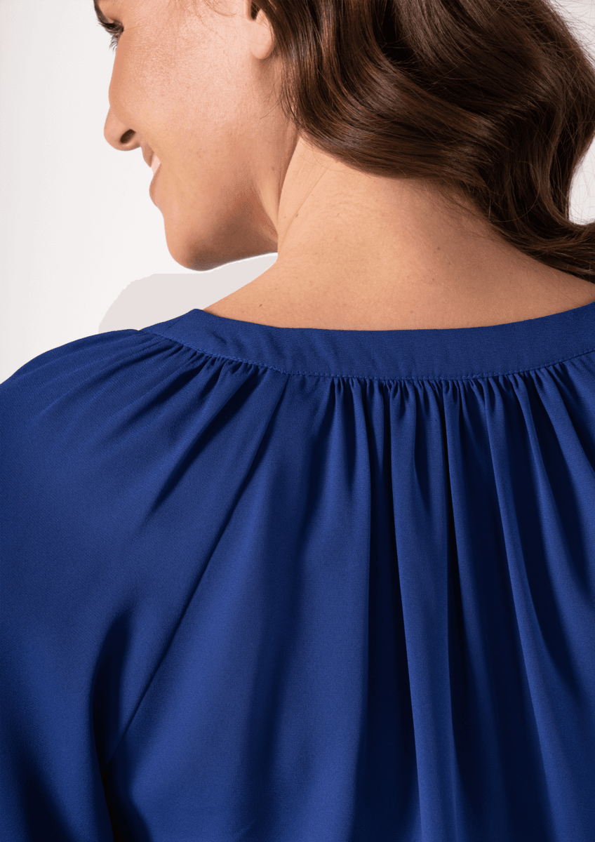 Florence 3/4 Sleeve Top - cobalt