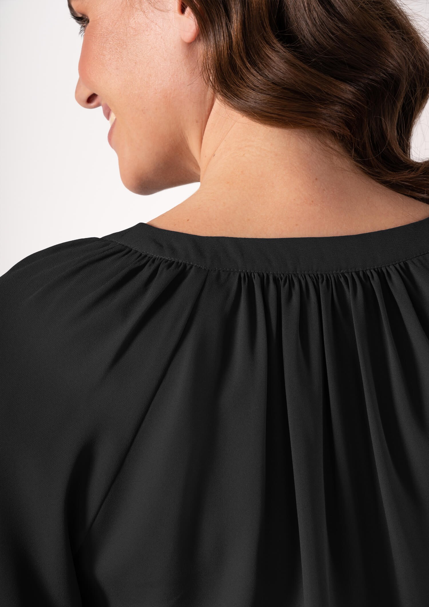 Florence 3/4 Sleeve Top - black