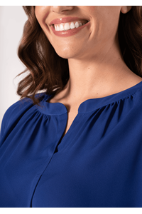 Florence 3/4 Sleeve Top - cobalt