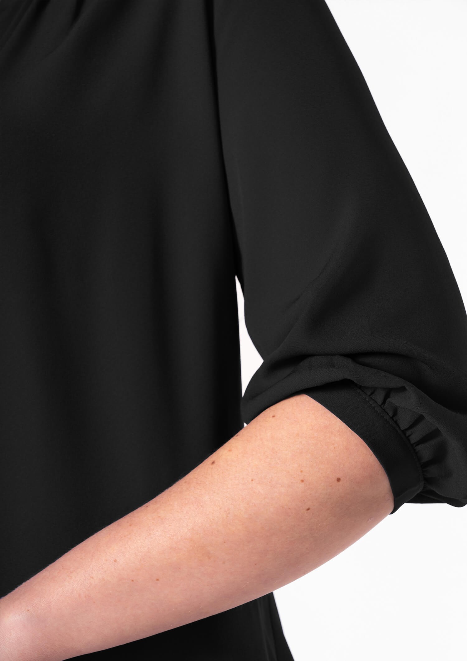 Florence 3/4 Sleeve Top - black