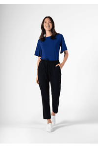 Roma Frill Sleeve Top - cobalt