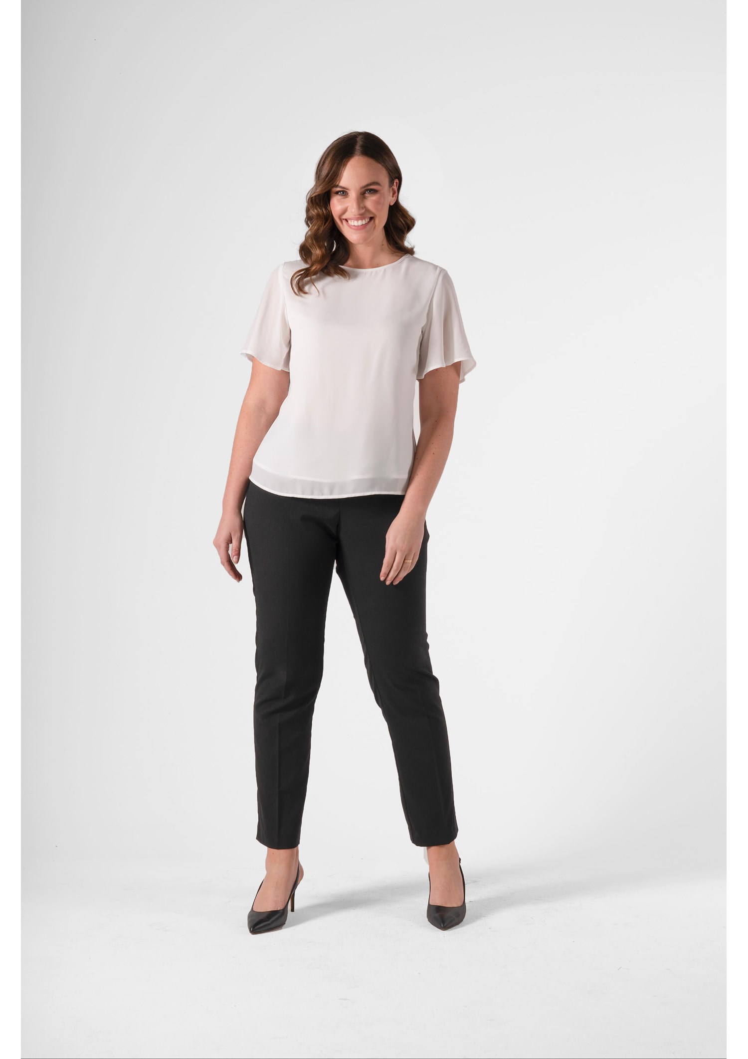 Monaco Bell Sleeve Top - ivory