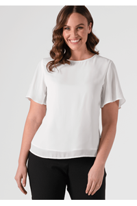 Monaco Bell Sleeve Top - ivory