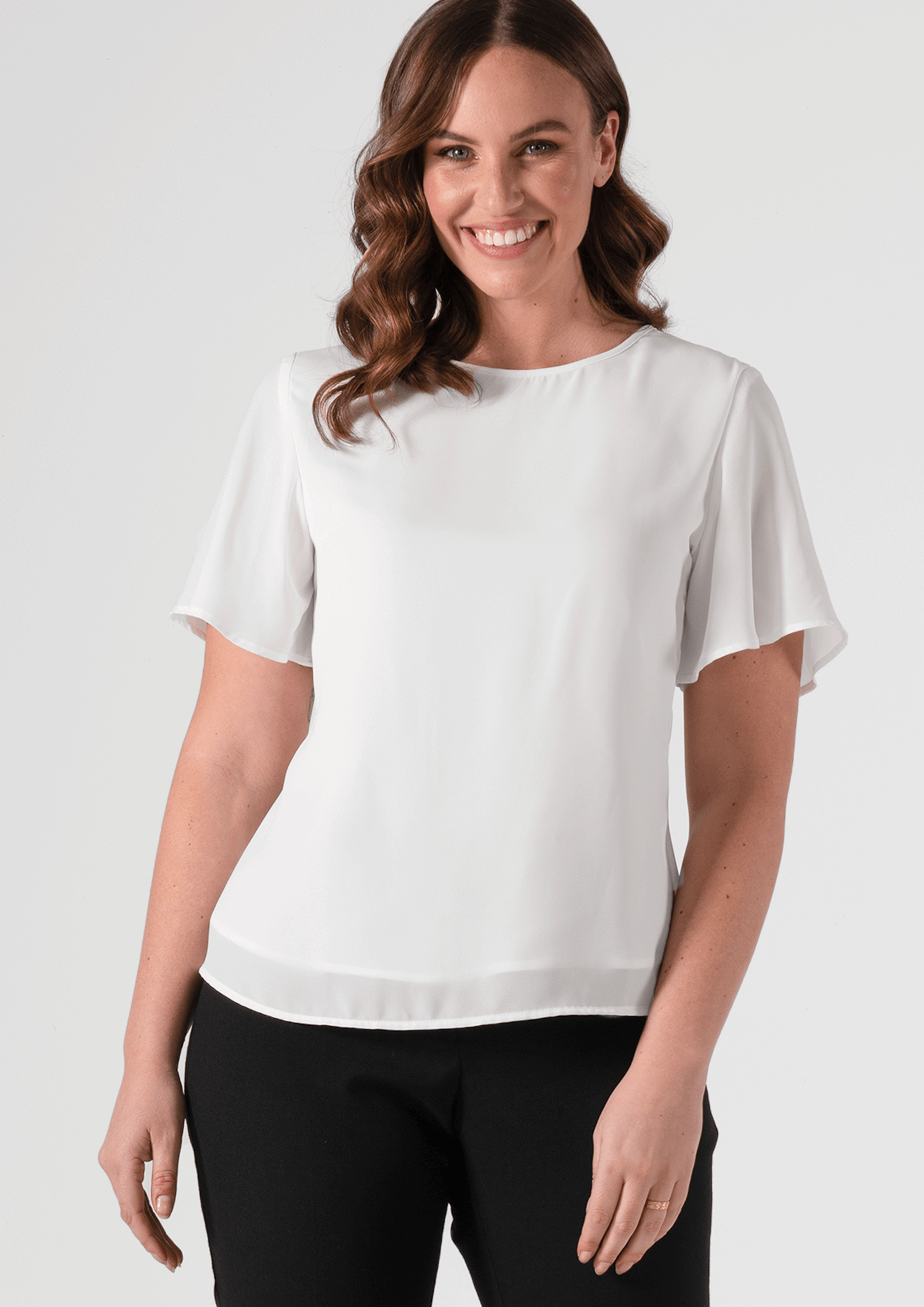 Monaco Bell Sleeve Top - ivory