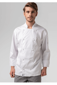 Classic Long Sleeve Chef Jacket - white