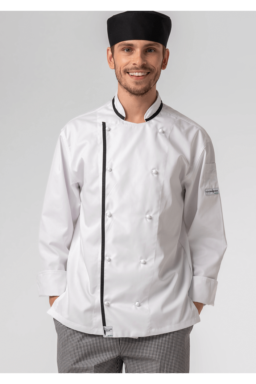 Classic Long Sleeve Trimmed Chef Jacket