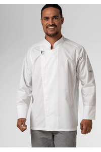 Contemporary Long Sleeve Chef Jacket - white