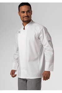 Contemporary Long Sleeve Chef Jacket - white