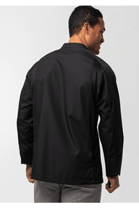 Contemporary Long Sleeve Chef Jacket - black