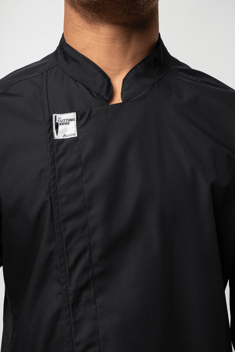 Contemporary Long Sleeve Chef Jacket - black