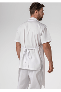 Deane Cotton Bib Apron - white