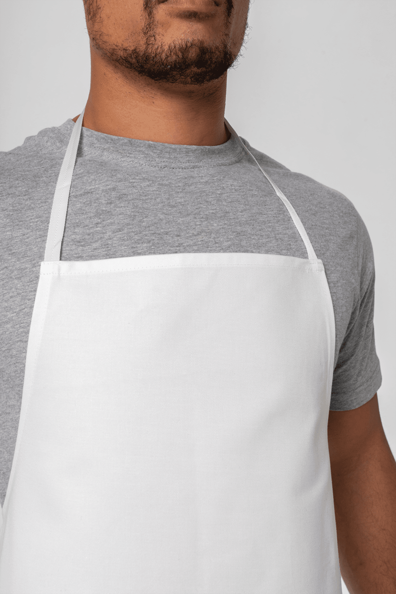 Deane Cotton Bib Apron - white