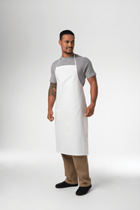 Deane Cotton Bib Apron - white