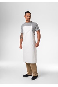 Deane Cotton Bib Apron - white