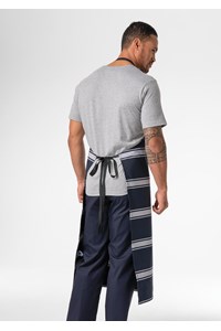 Stripe Bib Apron - navy/white