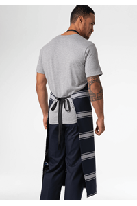 Stripe Bib Apron - navy/white