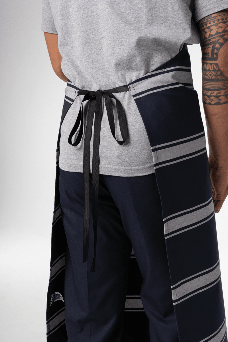 Stripe Bib Apron - navy/white