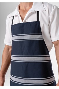 Stripe Bib Apron - navy/white
