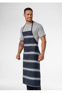 Stripe Bib Apron - navy/white