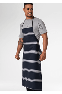 Stripe Bib Apron - navy/white