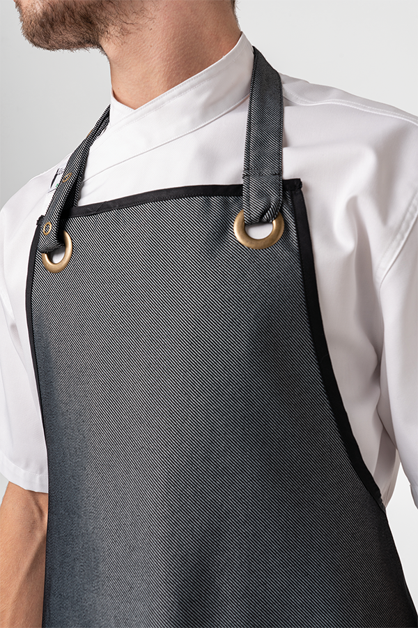 Reversible Bib Apron - black