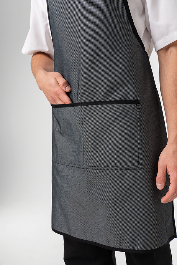 Reversible Bib Apron - black