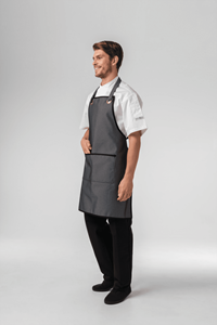 Reversible Bib Apron - black