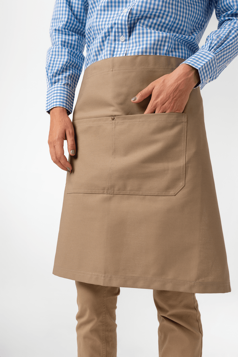 Adaptable Canvas Bib Apron - latte