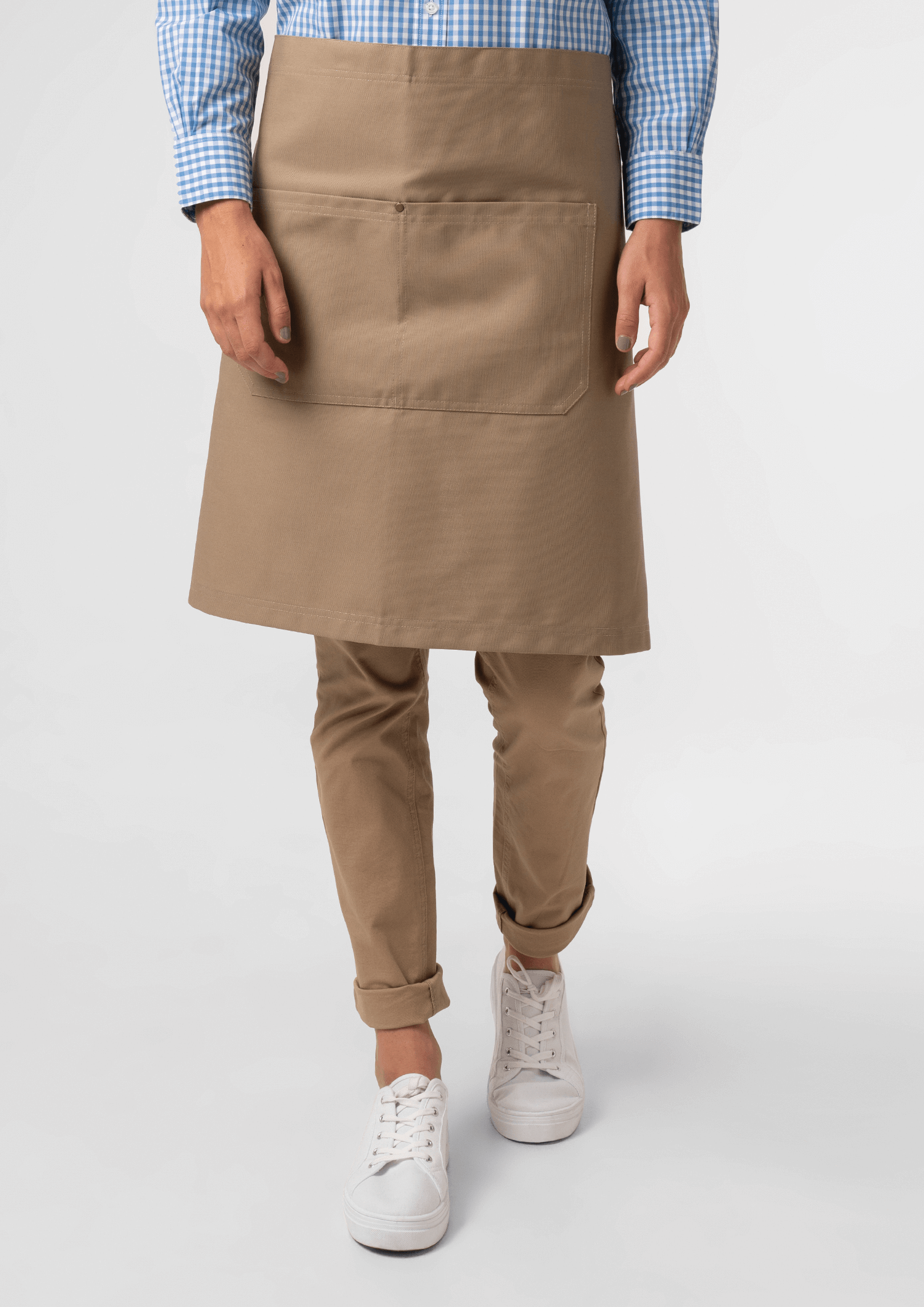 Adaptable Canvas Bib Apron - latte