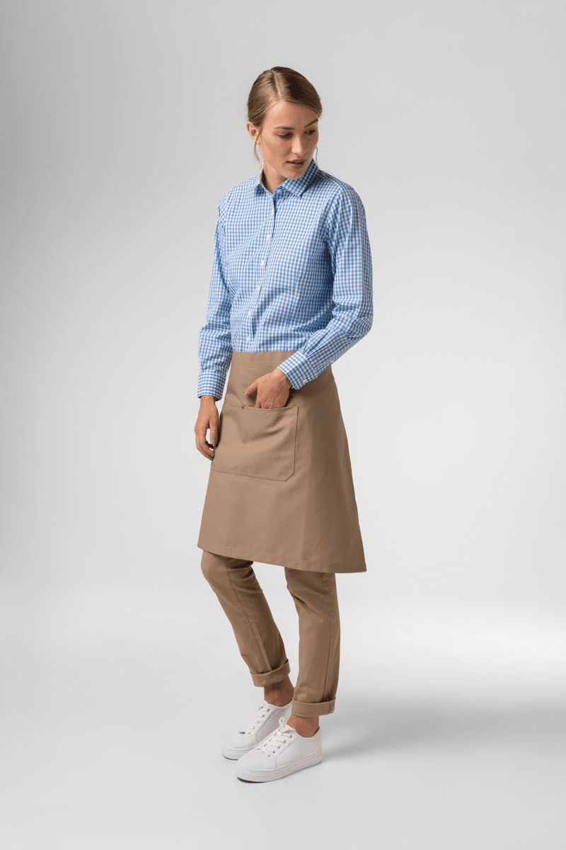 Adaptable Canvas Bib Apron - latte