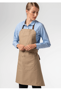 Adaptable Canvas Bib Apron - latte