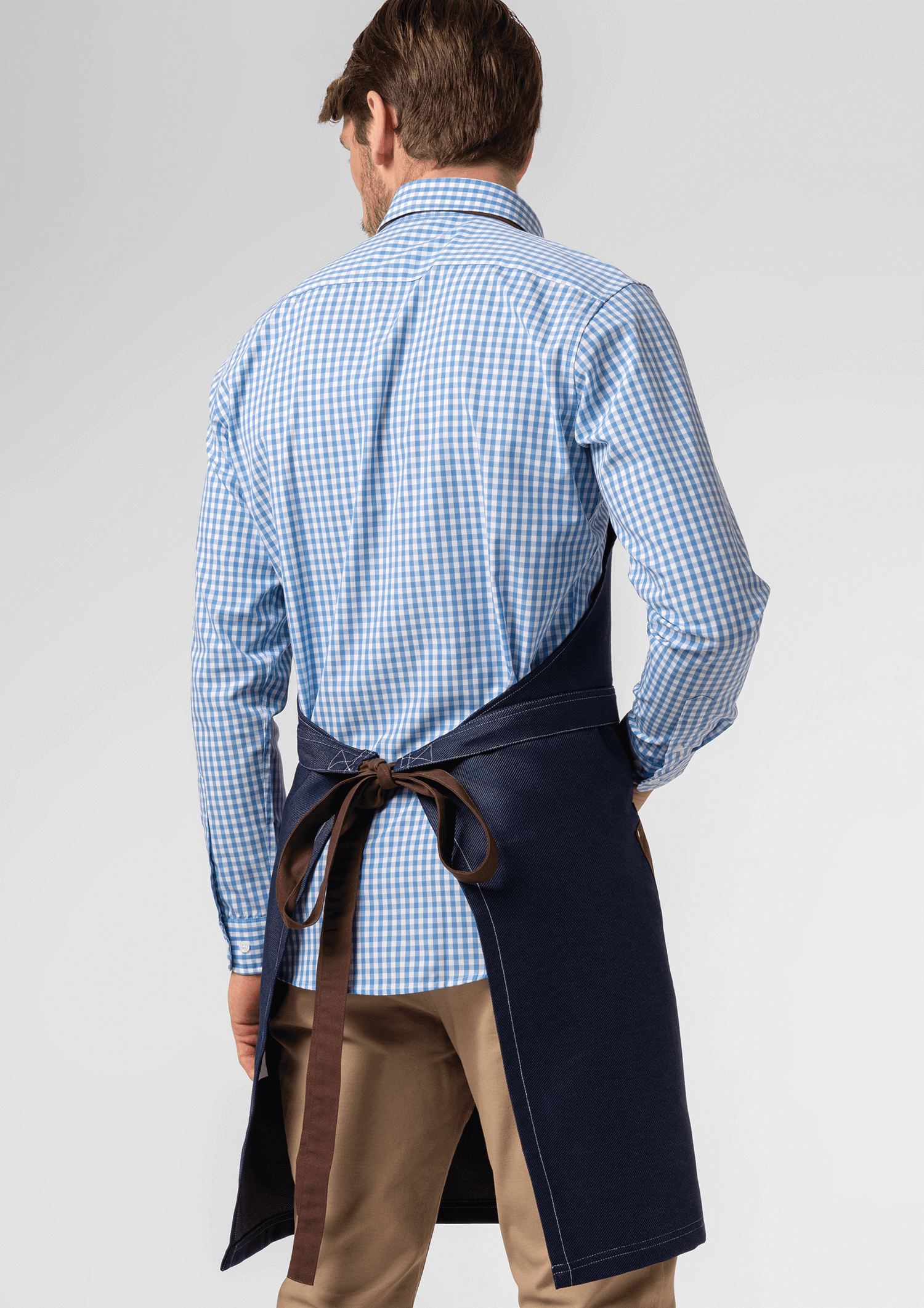 Adaptable Denim Bib Apron - indigo