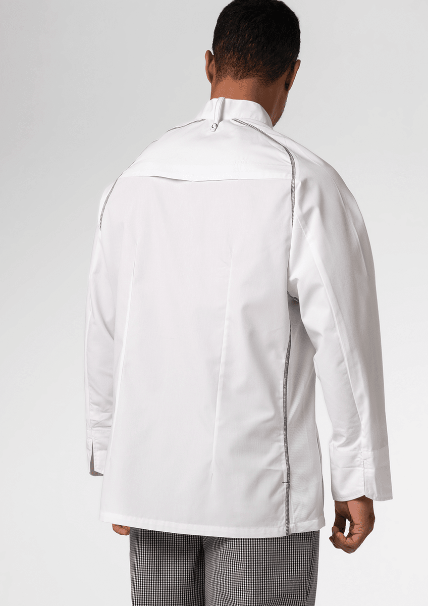 Flex Long Sleeve Chef Jacket - white