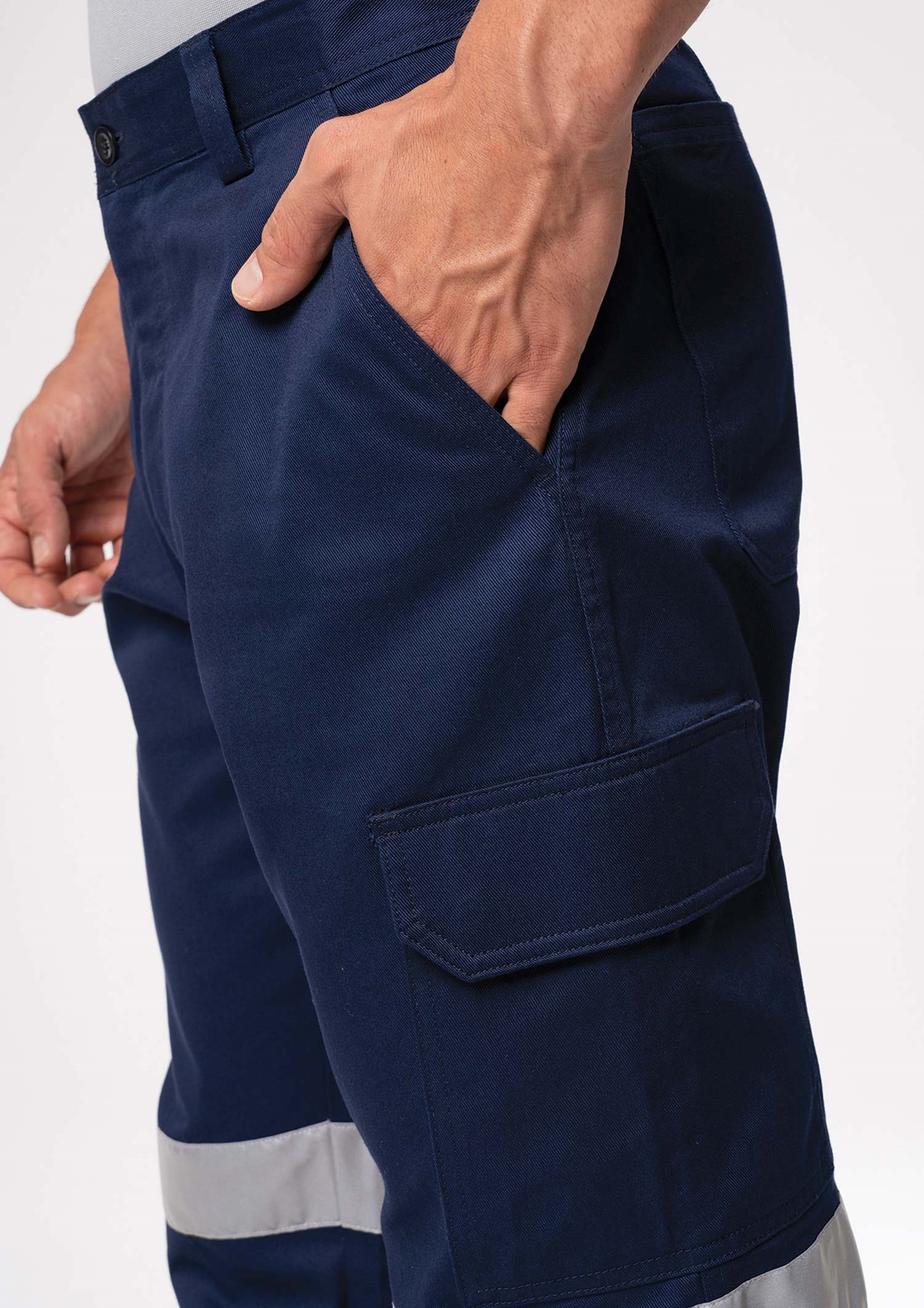 Stability Men's Cotton Cargo Taped Pant - navy