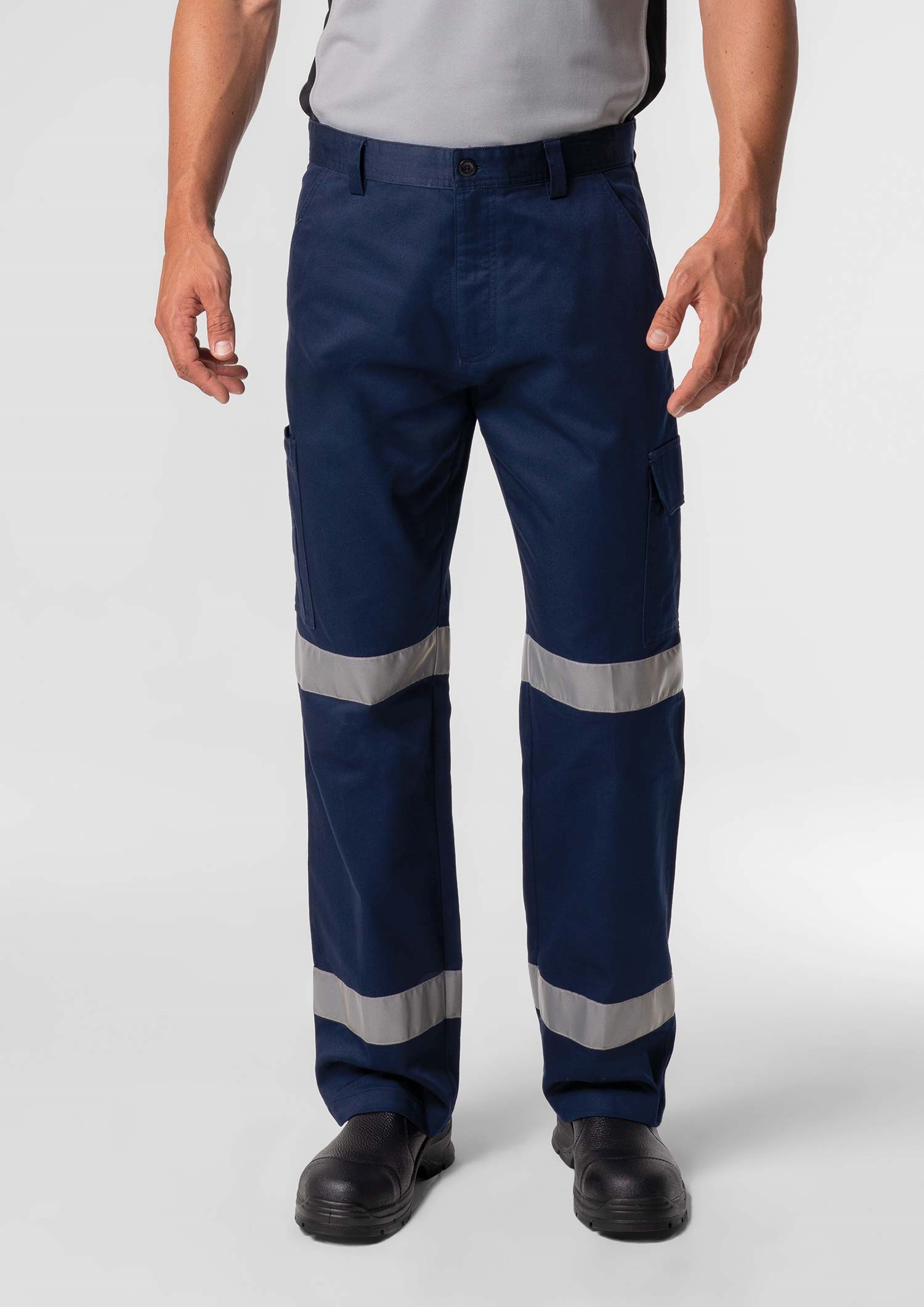 Stability Men's Cotton Cargo Taped Pant - navy