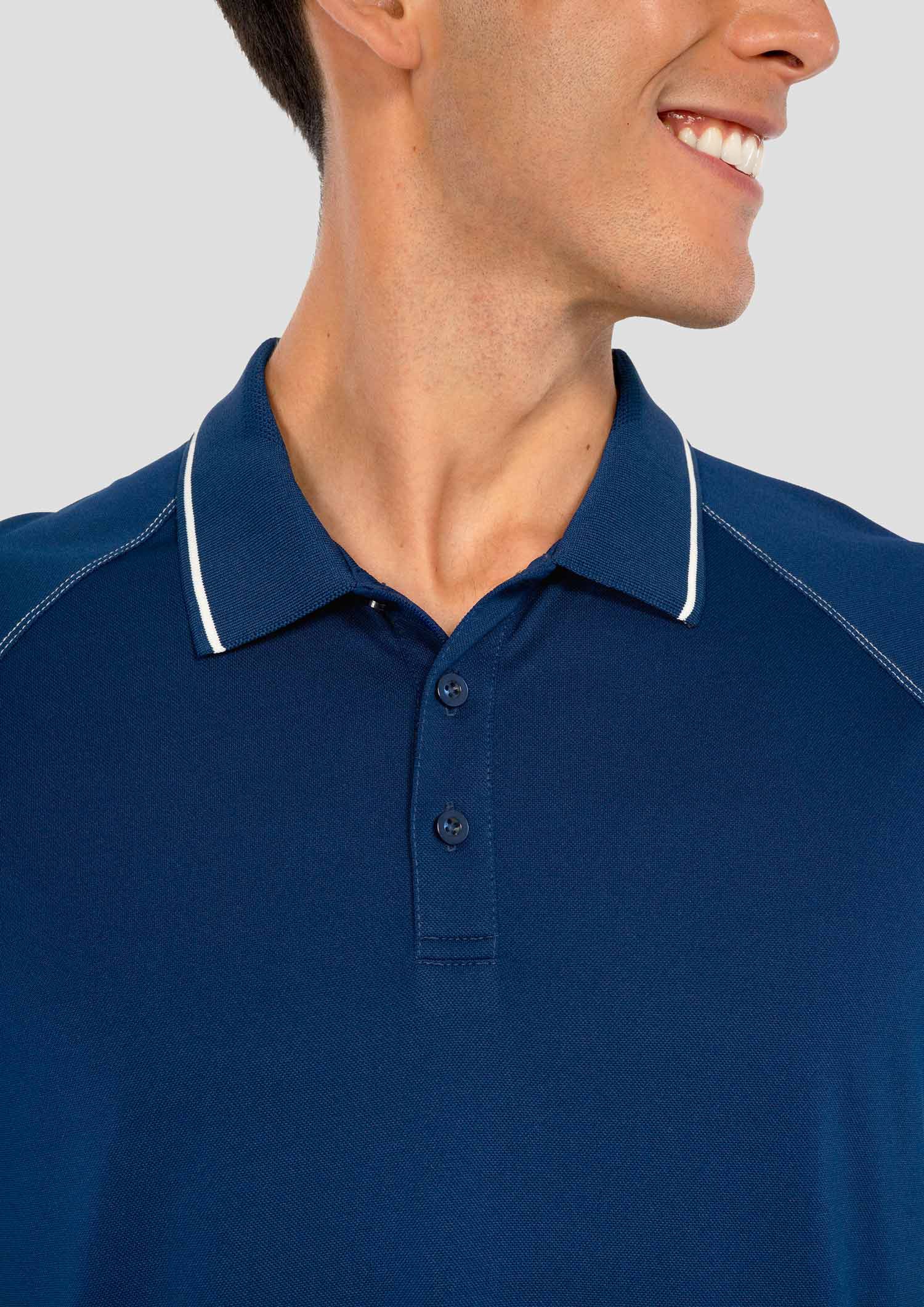 Forest Men's Polo - navy/white