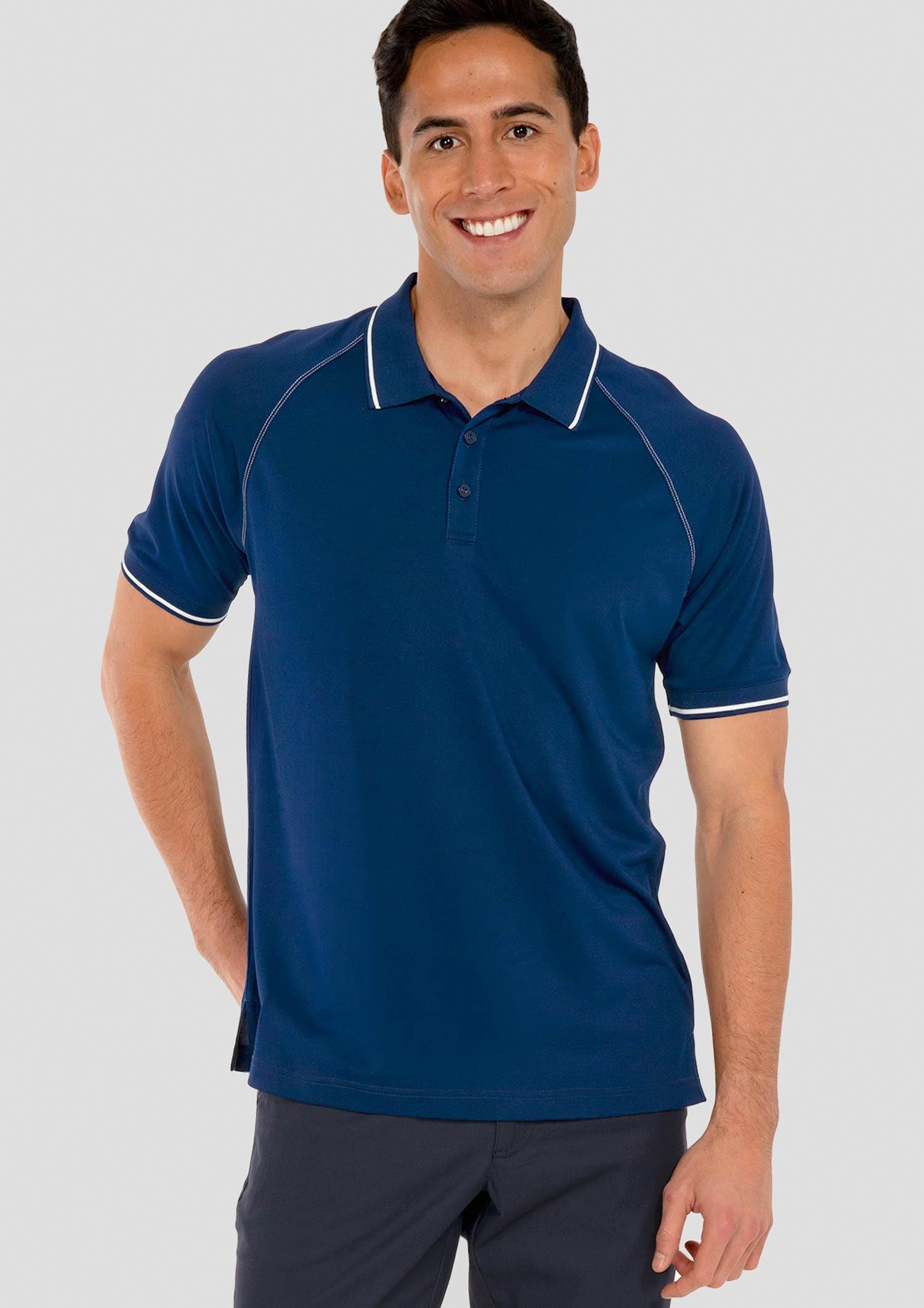 Forest Men's Polo - navy/white