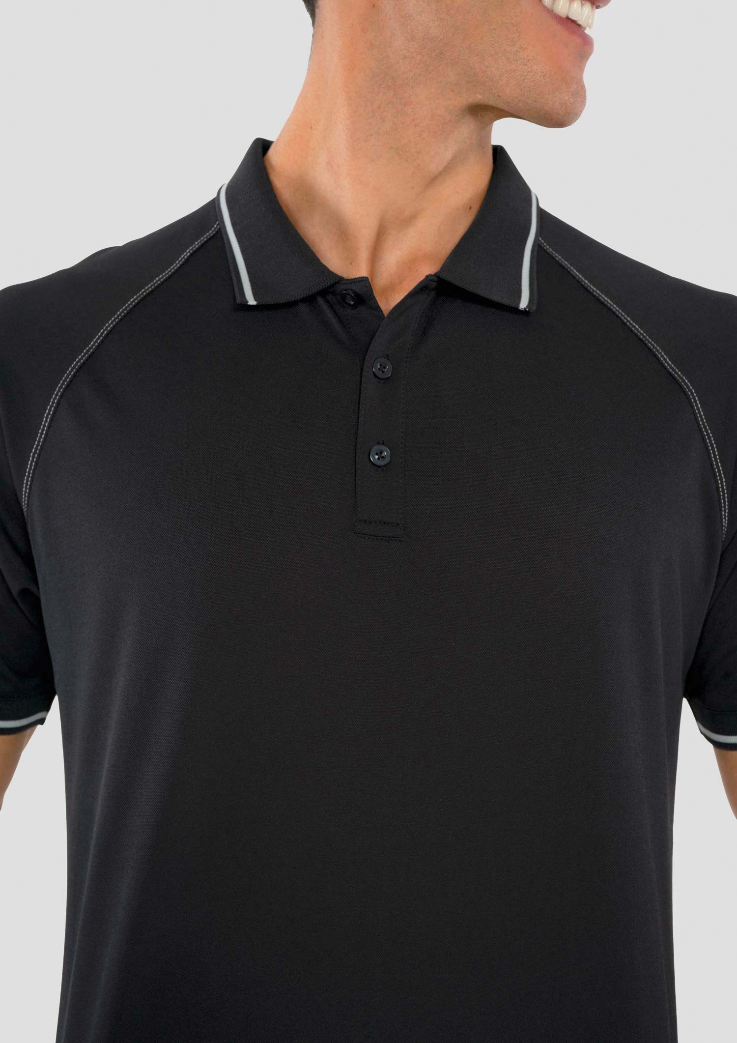 Forest Men's Polo - black/silver