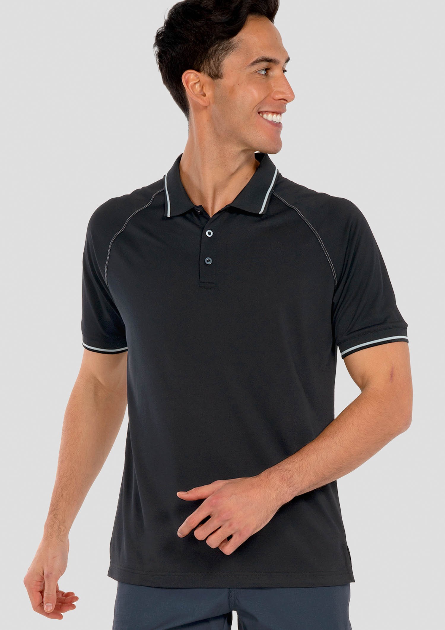 Forest Men's Polo - black/silver