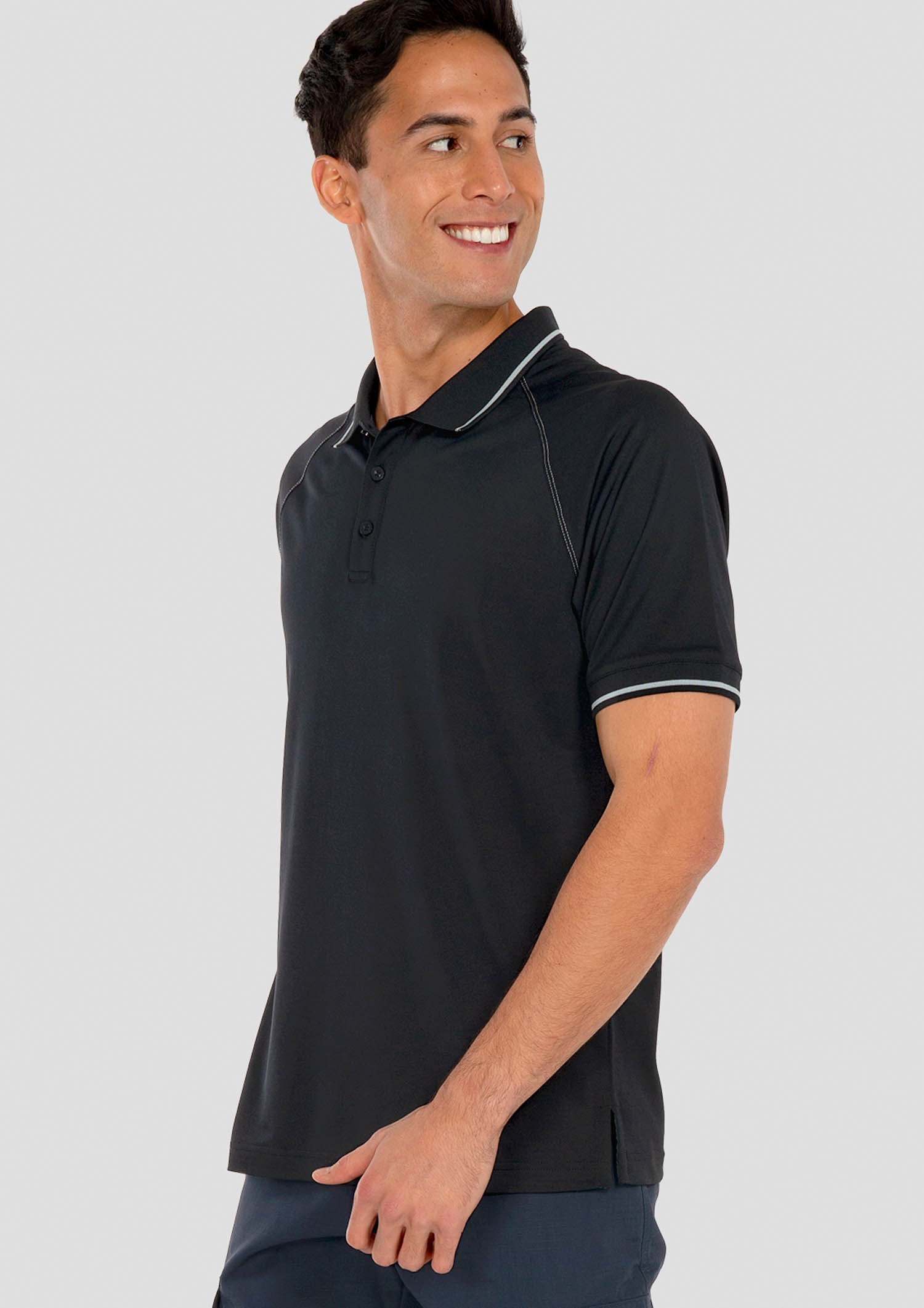 Forest Men's Polo - black/silver