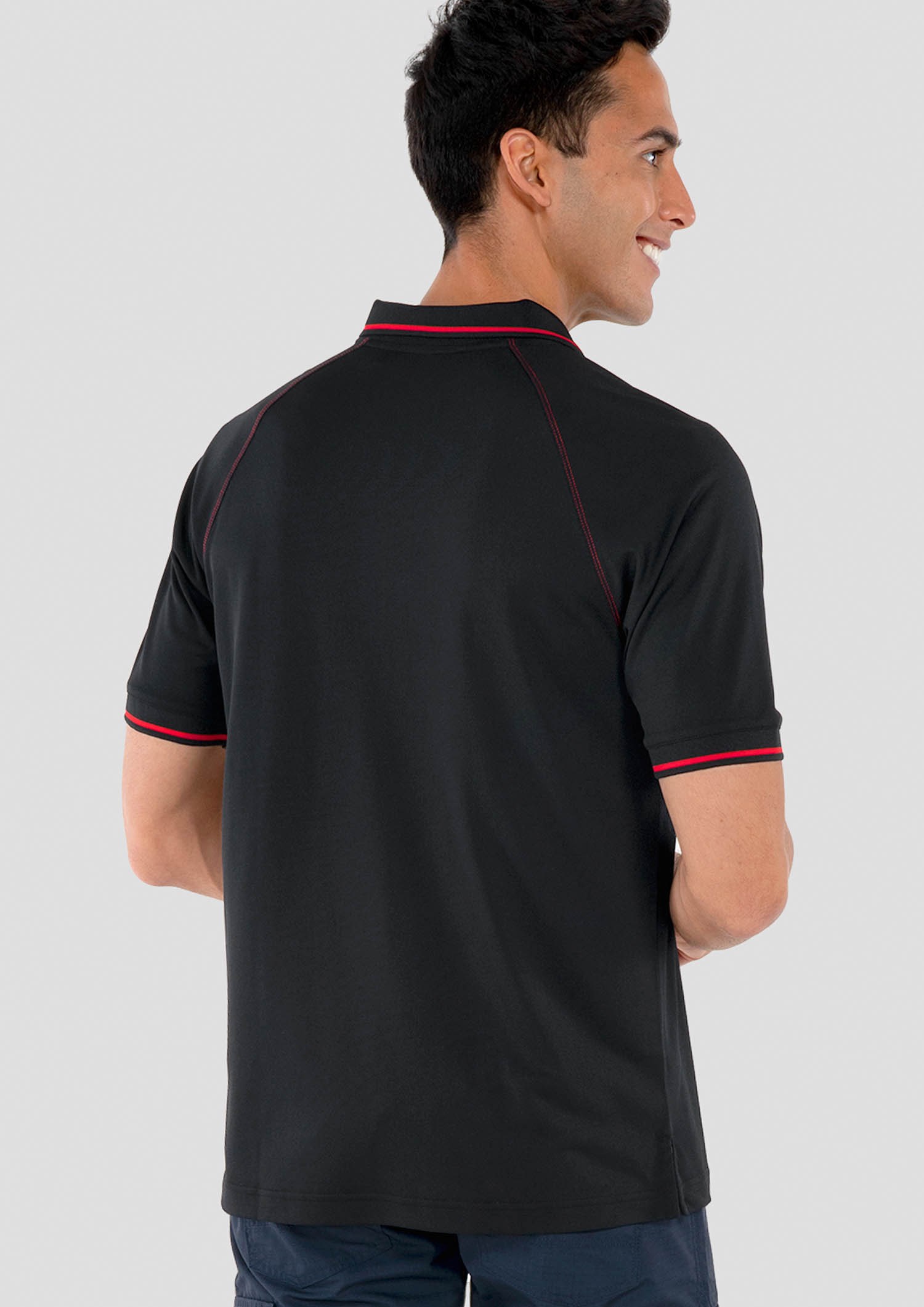 Forest Men's Polo - black/red