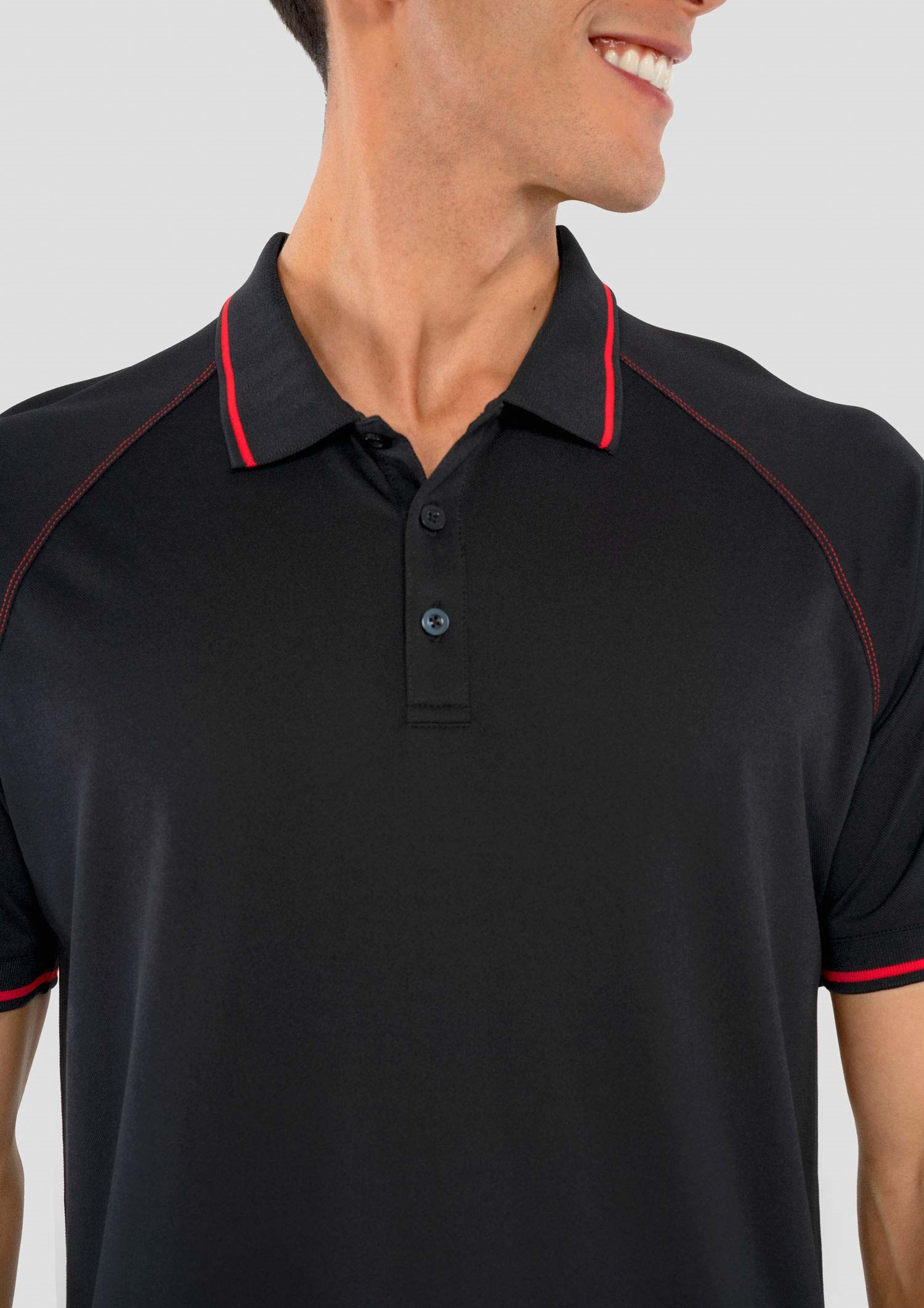 Forest Men's Polo - black/red