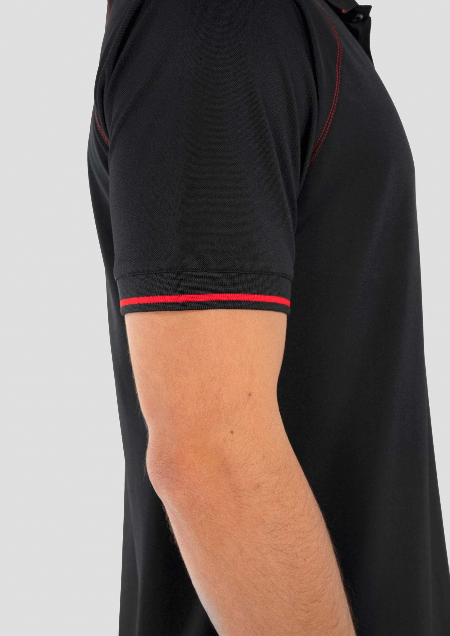 Forest Men's Polo - black/red