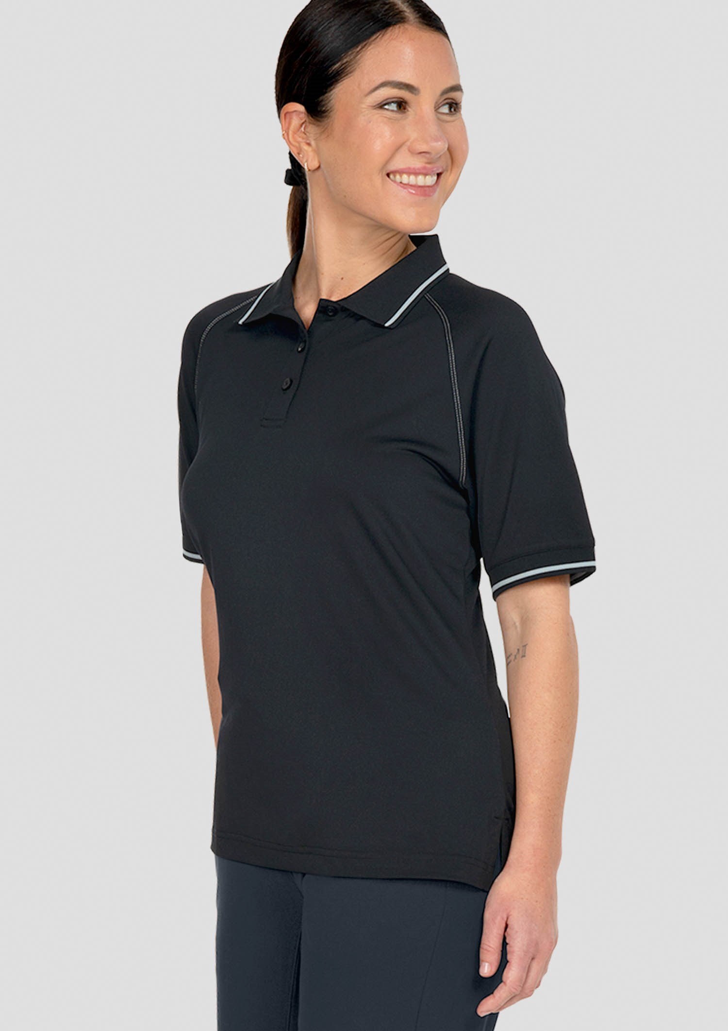 Forest Women's Polo - black/silver