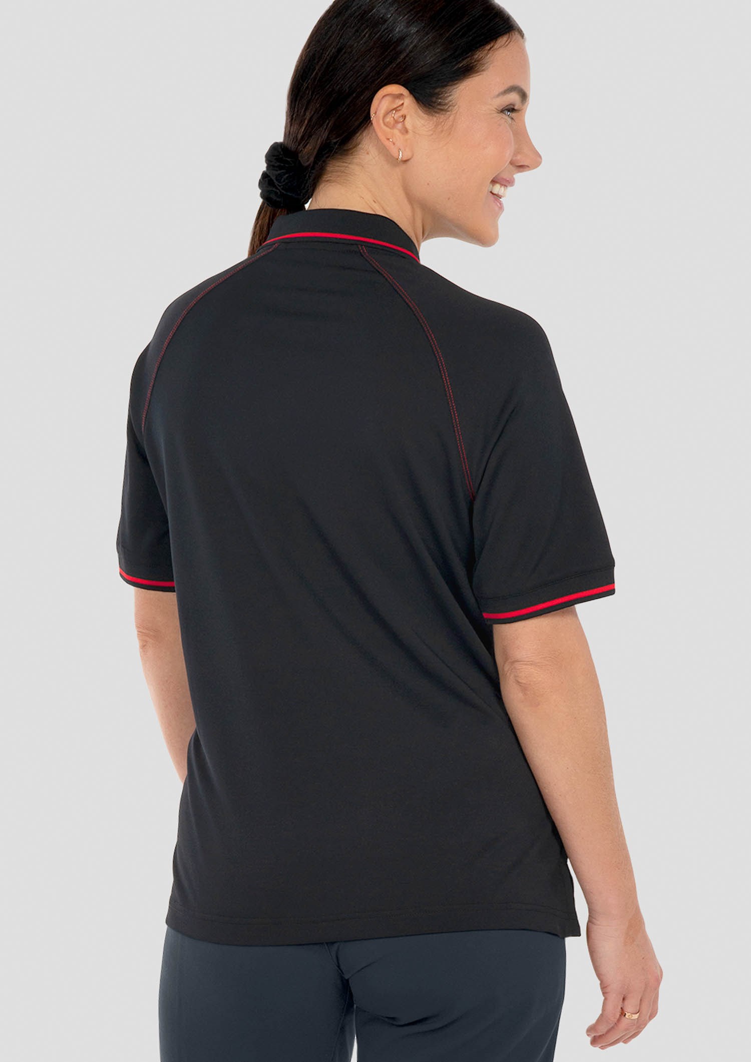 Forest Women's Polo - black/red