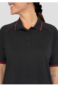 Forest Women's Polo - black/red