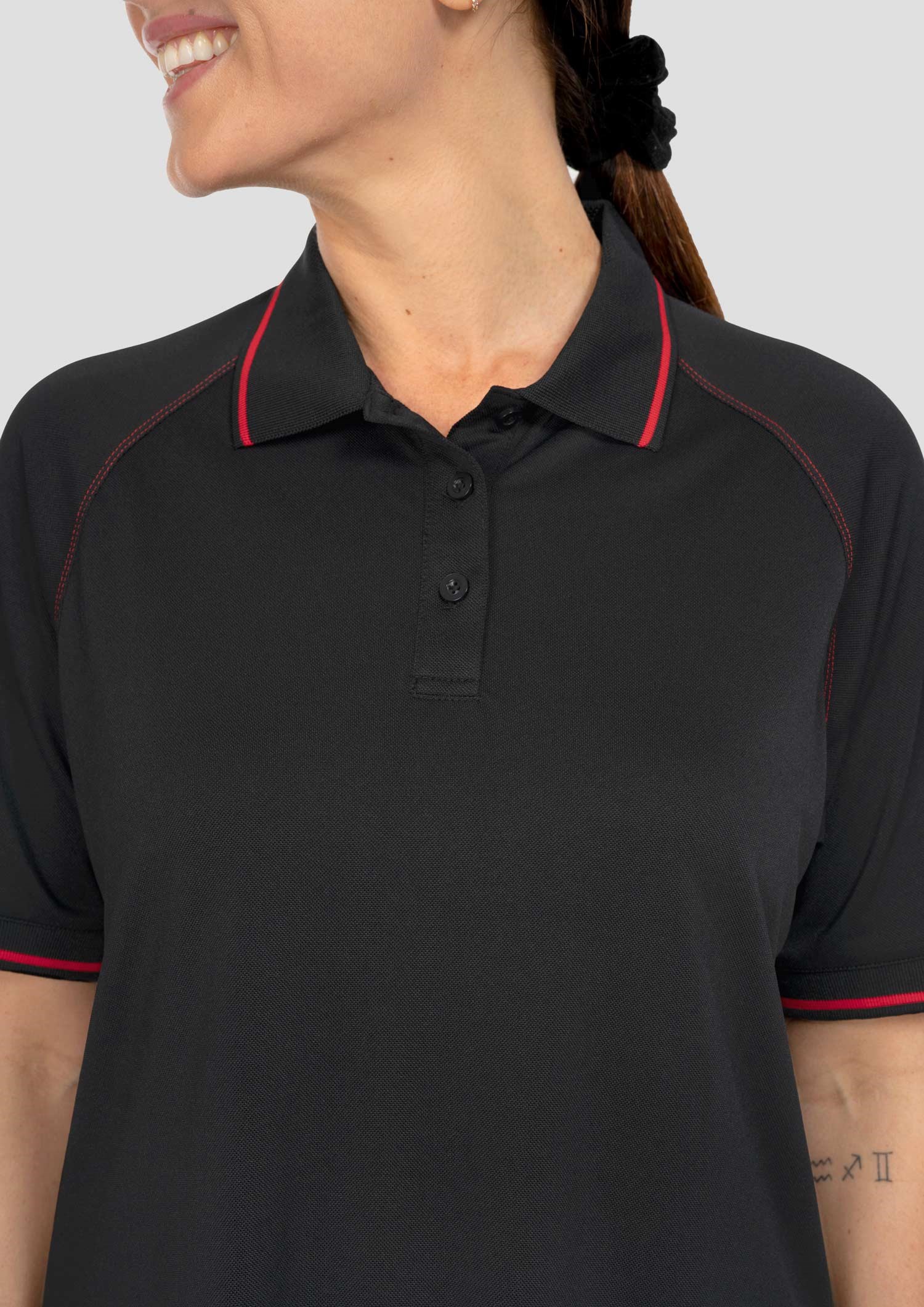 Forest Women's Polo - black/red