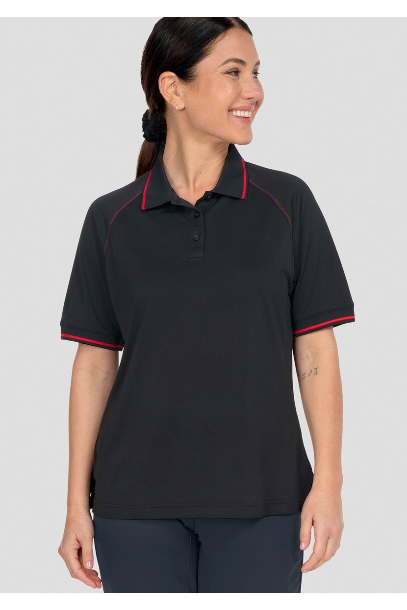 Forest Women's Polo - black/red