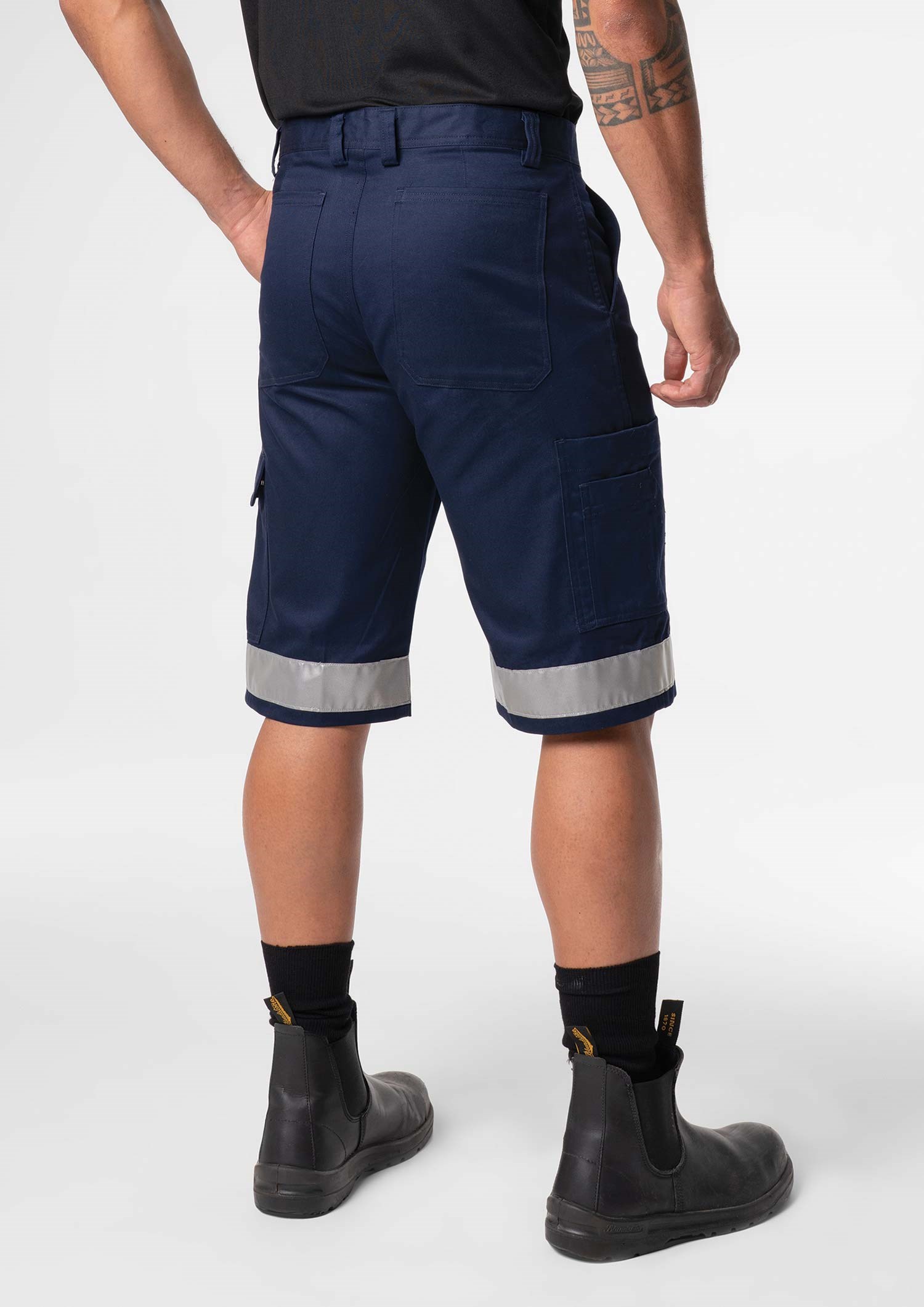 Stability Men's Cargo Short With Tape - navy