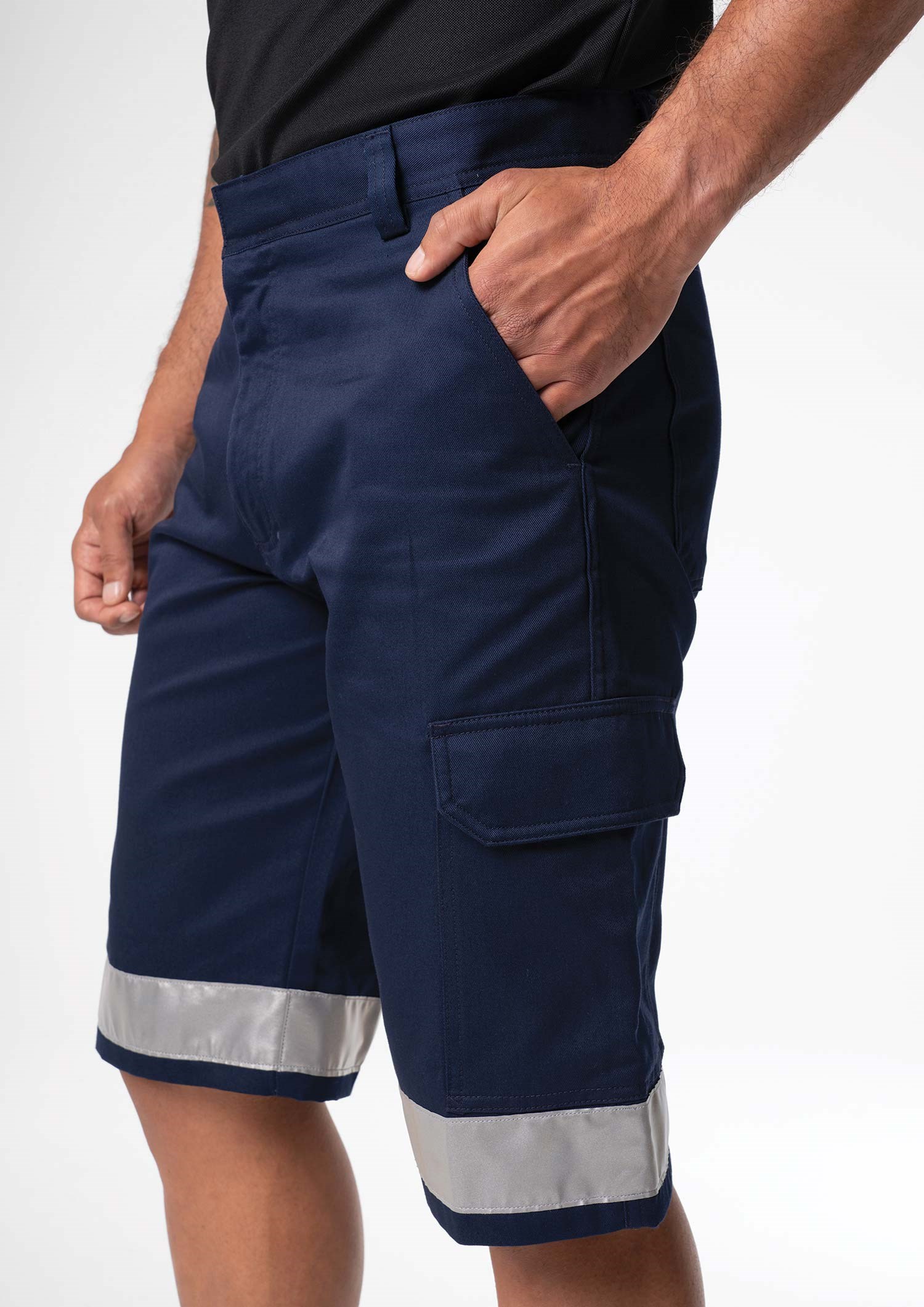 Stability Men's Cargo Short With Tape - navy